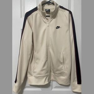 Nike Full-Zip Jacket (Cream, Size Medium)
